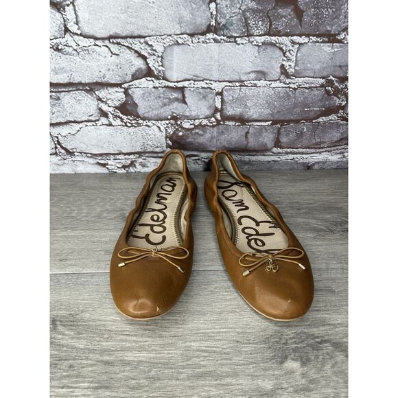 Sam Edelman Felicia Brown Leather Bow Classic Ballet Flats Women Sz 7.5M US/38.5 - Picture 15 of 16